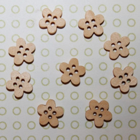 Деревянная пуговица "Цветок", 1 шт, 11 мм