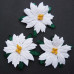 Декоративный цветок пуансетии белого цвета 7 см