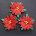 Декоративный цветок пуансетии красного цвета 7 см