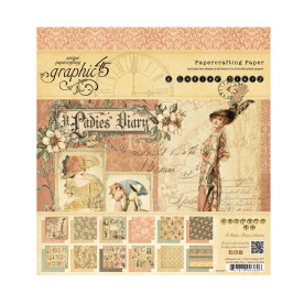 Набір паперу A Ladies Diary 20х20 см 12 аркушів Graphic 45