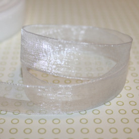 Стрічка з органзи білого кольору, 15 мм, 90 см