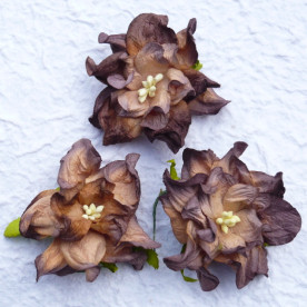 Декоративна квітка гарденії шоколадного кольору, 7 см, 1 шт