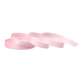 Стрічка репсова, рулон, 12 мм, 18 м, світло-рожевий