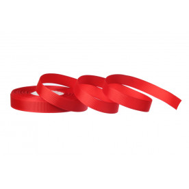 Стрічка репсова, рулон, 12 мм, 18 м, червоний