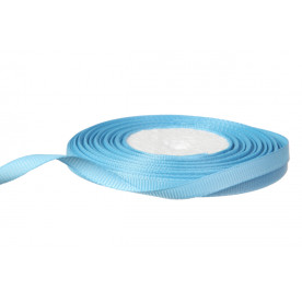 Стрічка репсова #97, 6 мм, 18 м, блакитний