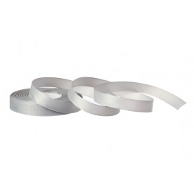 Лента репсовая, рулон, 12 мм, 18 м, светло-серый