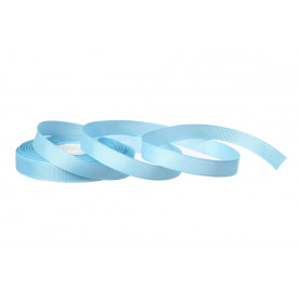 Стрічка репсова, рулон, 12 мм, 18 м, блакитний