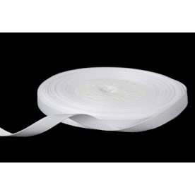 Стрічка репсова #01, 6 мм, 18 м, білий