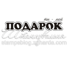 Акриловий штамп Ти мій подарунок, 5,1х1,2 см