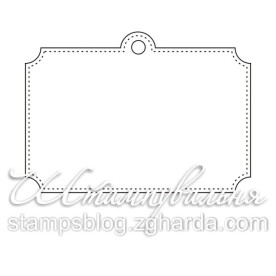 Акриловий штамп Тег горизонтальний, 4,9х3,5 см