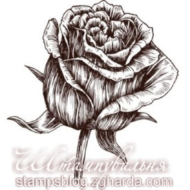 Акриловый штамп Роза, 4,6х5,0 см