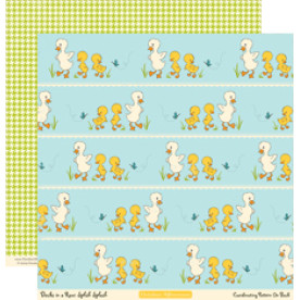 Двусторонняя бумага для скрапбукинга Splish Splash 30х30 см от October Afternoon