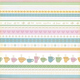 Односторонній папір Coffee Stripes 30х30 см від DCWV