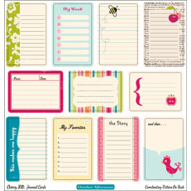 Лист двосторонніх вирубування 30х30 Cherry Hill Journal Cards від October Afternoon