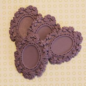 Украшение Рамочка, 38х49 мм, фиолетовый