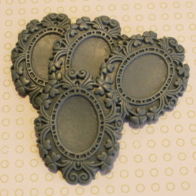 Прикраса Рамочка, 38х49 мм, темно-сірий