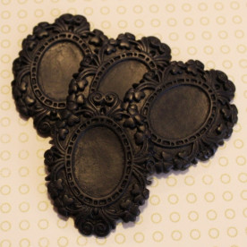 Прикраса Рамочка, 38х49 мм, чорний