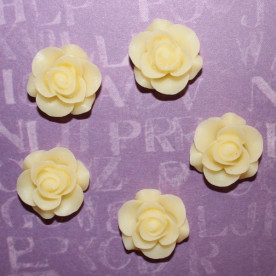 Кабошон троянда бежевого кольору, діаметр 20 мм, товщина 9 мм