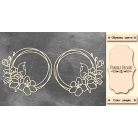 Набор чипбордов рамки с соловьем 10х15 см #569, цвет крафт, Фабрика Декора