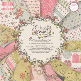 Набор бумаги Spring Feast 15x15 см 16 листов от First Edition