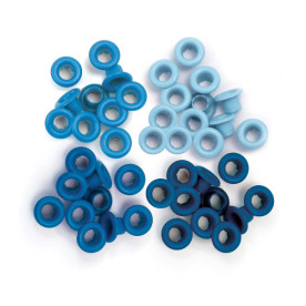 Люверси Standard Eyelets Blue синього кольору 60 шт від We R Memory Keepers