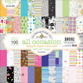 Набор бумаги All Occasions 30х30 см 50 листов от Doodlebug
