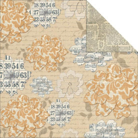 Двостороння текстурная папір Flowers 30х30 см від Teresa Collins