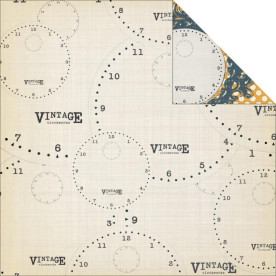 Двостороння текстурная папір Clocks 30х30 см від Teresa Collins