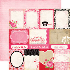 Двусторонняя бумага Journaling Cards Romantic 30х30 см от Echo Park