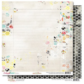 Двусторонняя бумага для скрапбукинга Honeycomb 30х30 см от Glitz Design