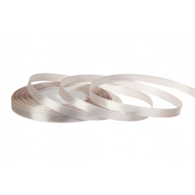 Атласна стрічка, рулон, #172, колір перлинний, 7 мм, 23 м