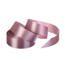 Атласная лента, рулон, #91, цвет бледно-розовый, 25 мм, 23 м