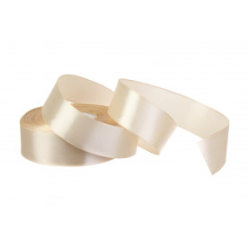 Атласная лента, рулон, #123, цвет бежевый, 25 мм, 23 м