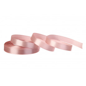Атласна стрічка, рулон, #146, сіро-рожевий, 12 мм, 23 м