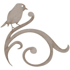 Чипборд Bird on Swirl от Fabscraps, 9х11 см