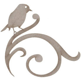 Чіпборд Bird on Swirl від Fabscraps, 9х11 см