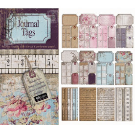 Набір для журналінга Heritage Journal Tags 12 сторінок, розмір 20х10см від Fabscraps