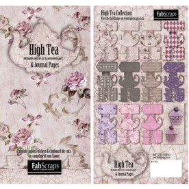 Набір для журналінга High Tea Journal Book 12 сторінок, розмір 20х10см від Fabscraps