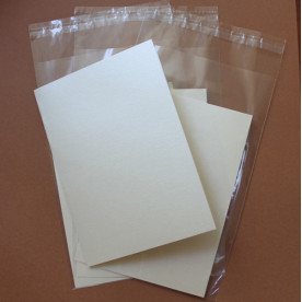 Заготівля для листівки перламутрова бежева, 12х17 см