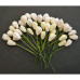 Набор 4 декоративных цветка тюльпана в кремовых тонах