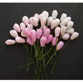 Набор 4 декоративных цветка тюльпана в розовых тонах