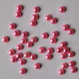 Набір перламутрових половинок перлин 5 мм рожевого кольору, 50 шт
