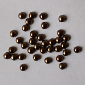 Набор перламутровых половинок жемчужин 5 мм коричневого цвета, 50 шт