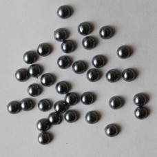 Набір перламутрових половинок перлин 5 мм сірого кольору, 50 шт