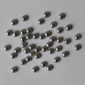 Набір перламутрових половинок перлин 5 мм світло-сірого кольору, 50 шт