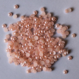 Набір половинок перлин 4 мм світло-рожевого кольору, 50 шт