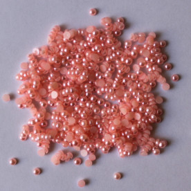 Набір половинок перлин 3 мм світло-рожевого кольору, 50 шт