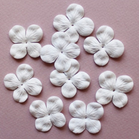 Набір 10 квіток гортензії білого кольору, 30 мм