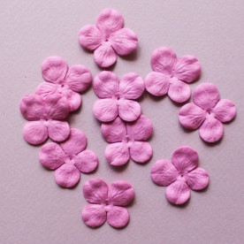 Набір 10 квіток гортензії рожевого кольору, 30 мм