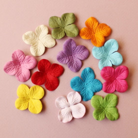 Набір 10 квіток гортензії в різних тонах, 40 мм